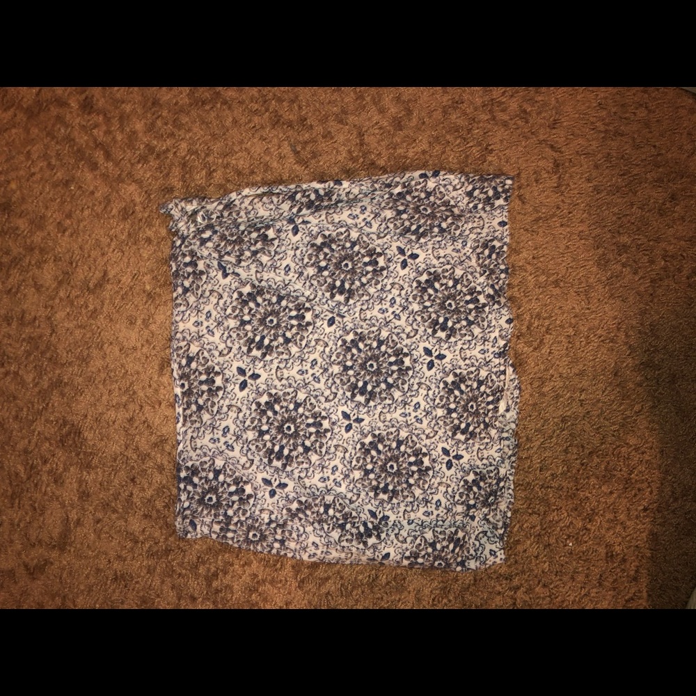 Wrap tie floral skirt